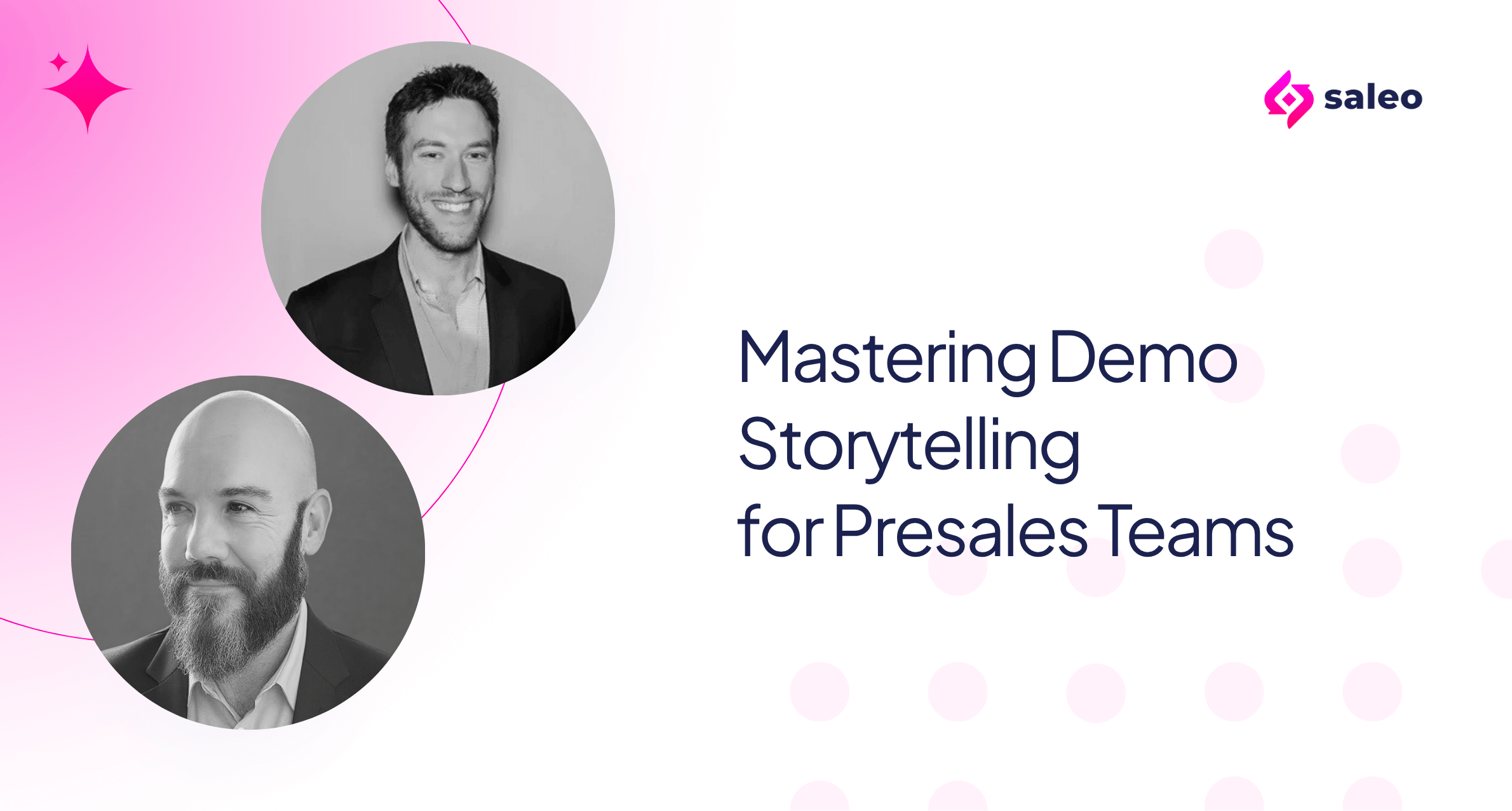 Presales storytelling blog featuring experts from Saleo and Movable Ink discussing how to craft compelling demo narratives.