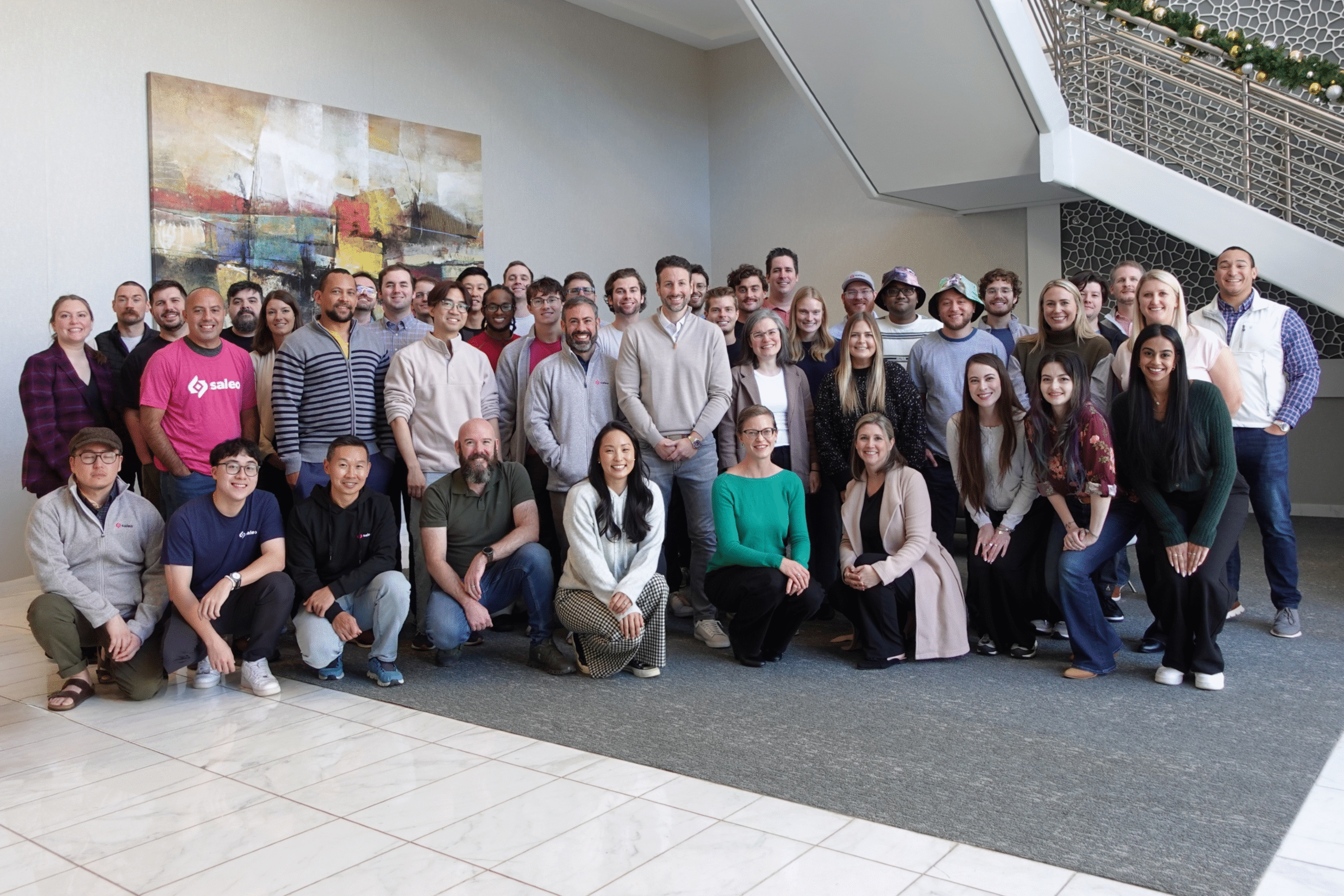 2025 Saleo team photo from office on-site